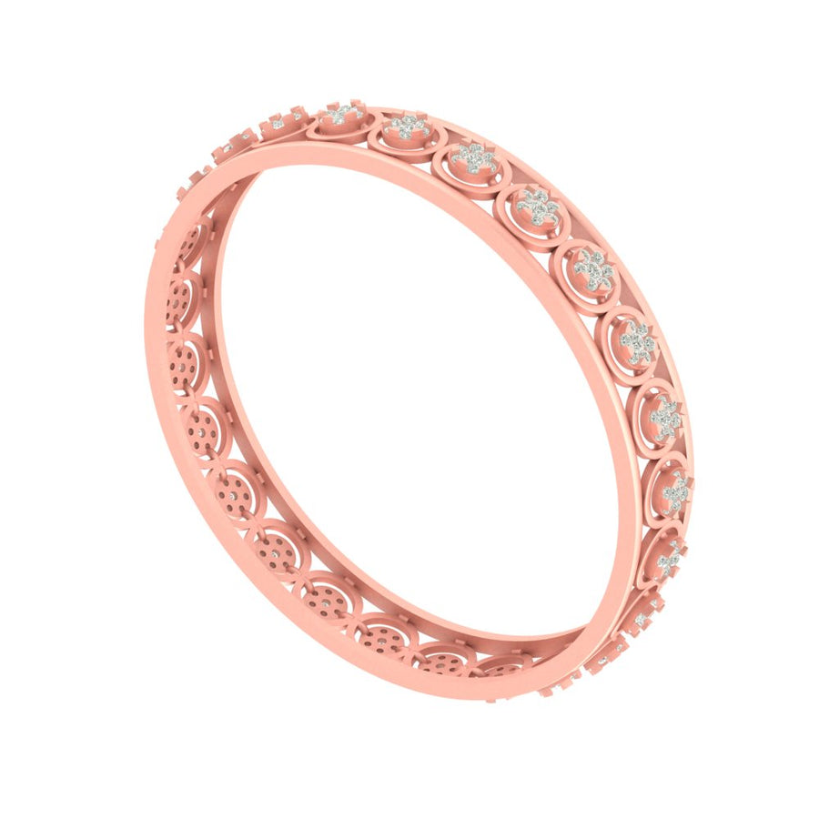 Florence Floral Diamond Cut-Out Bangle – 2.975 Carats