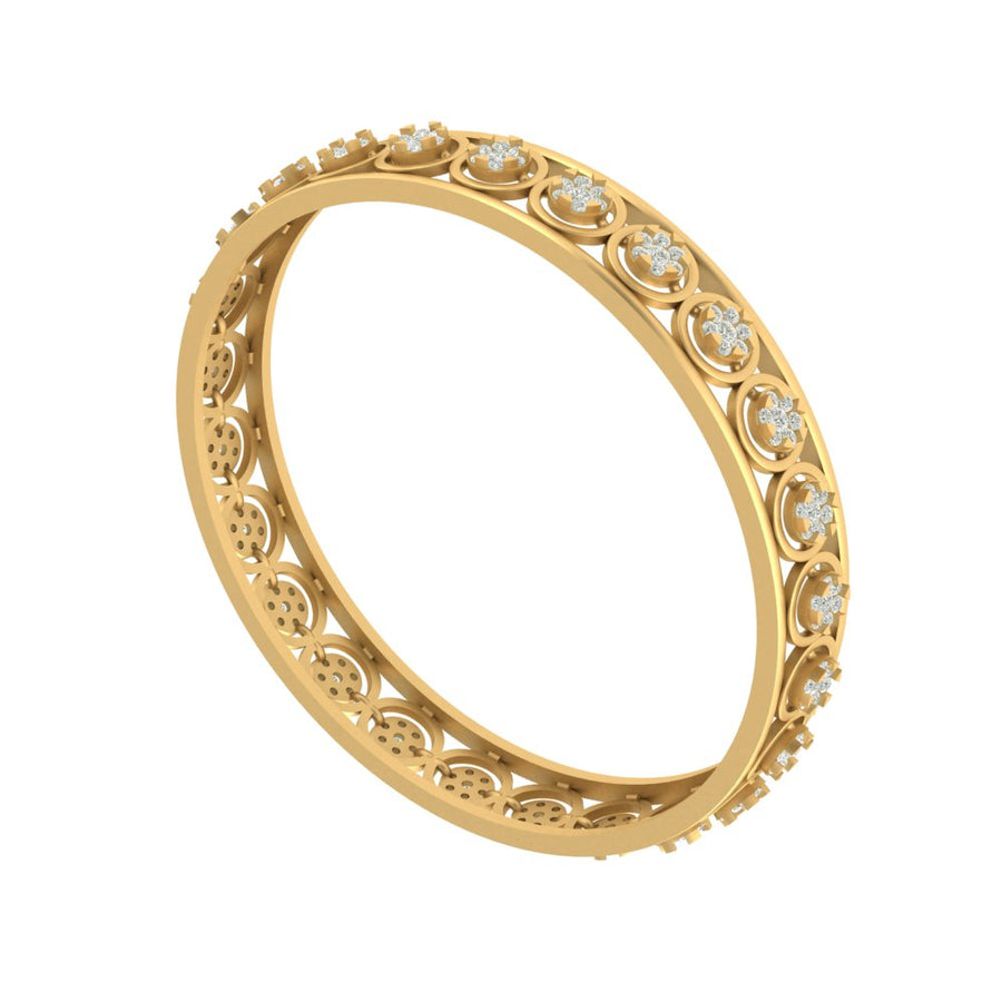 Florence Floral Diamond Cut-Out Bangle – 2.975 Carats