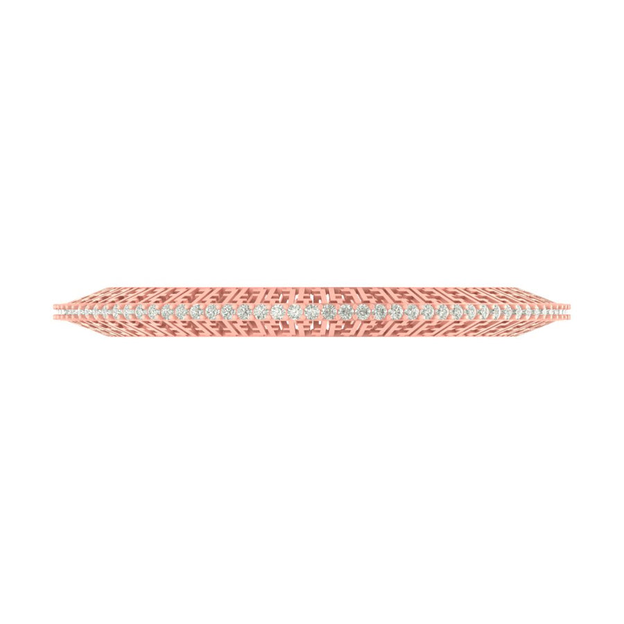 Aurora Geometric Diamond Cuff Fashion Bangle – 4.68 Carats