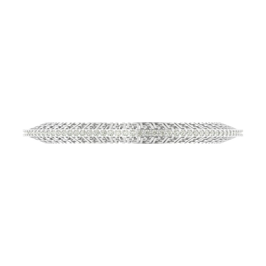 Aurora Geometric Diamond Cuff Fashion Bangle – 4.68 Carats
