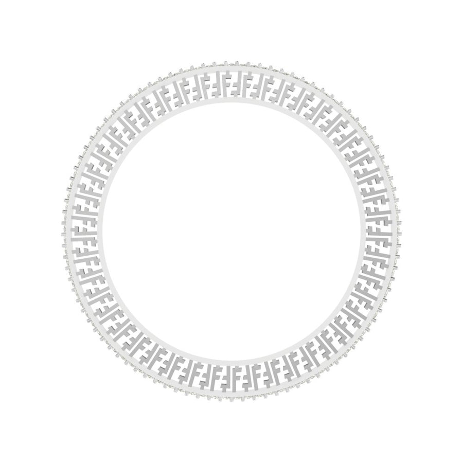 Aurora Geometric Diamond Cuff Fashion Bangle – 4.68 Carats