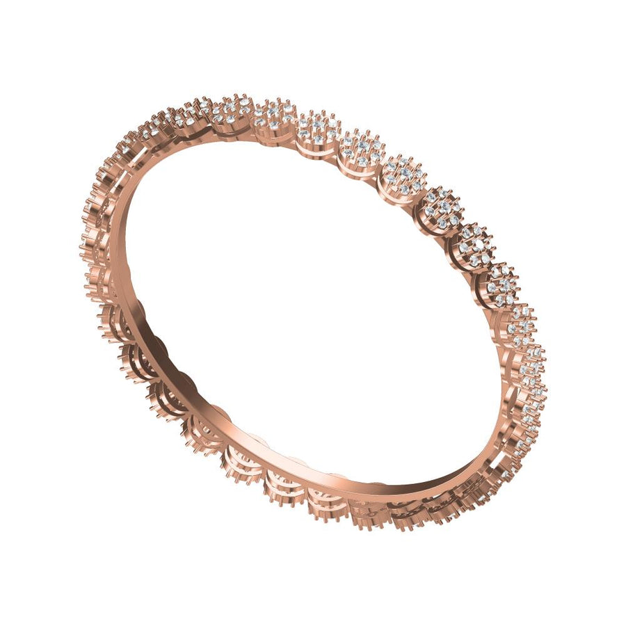 Celeste Cluster Eternity Diamond Bangle – 3.81 Carats