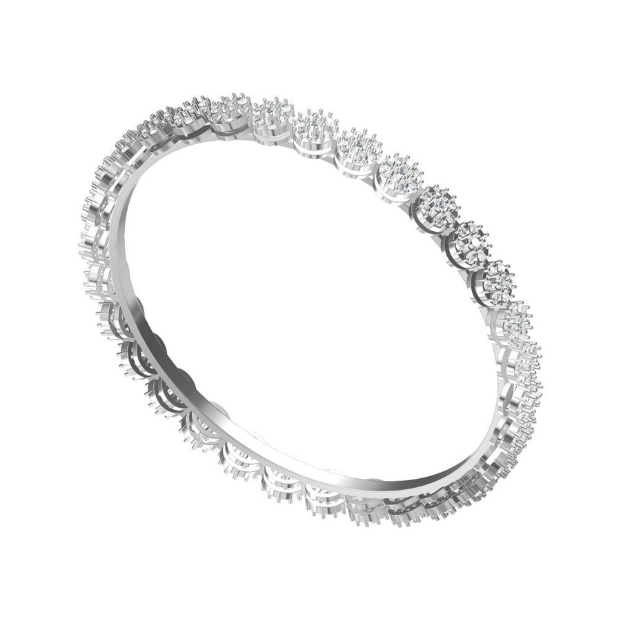 Celeste Cluster Eternity Diamond Bangle – 3.81 Carats