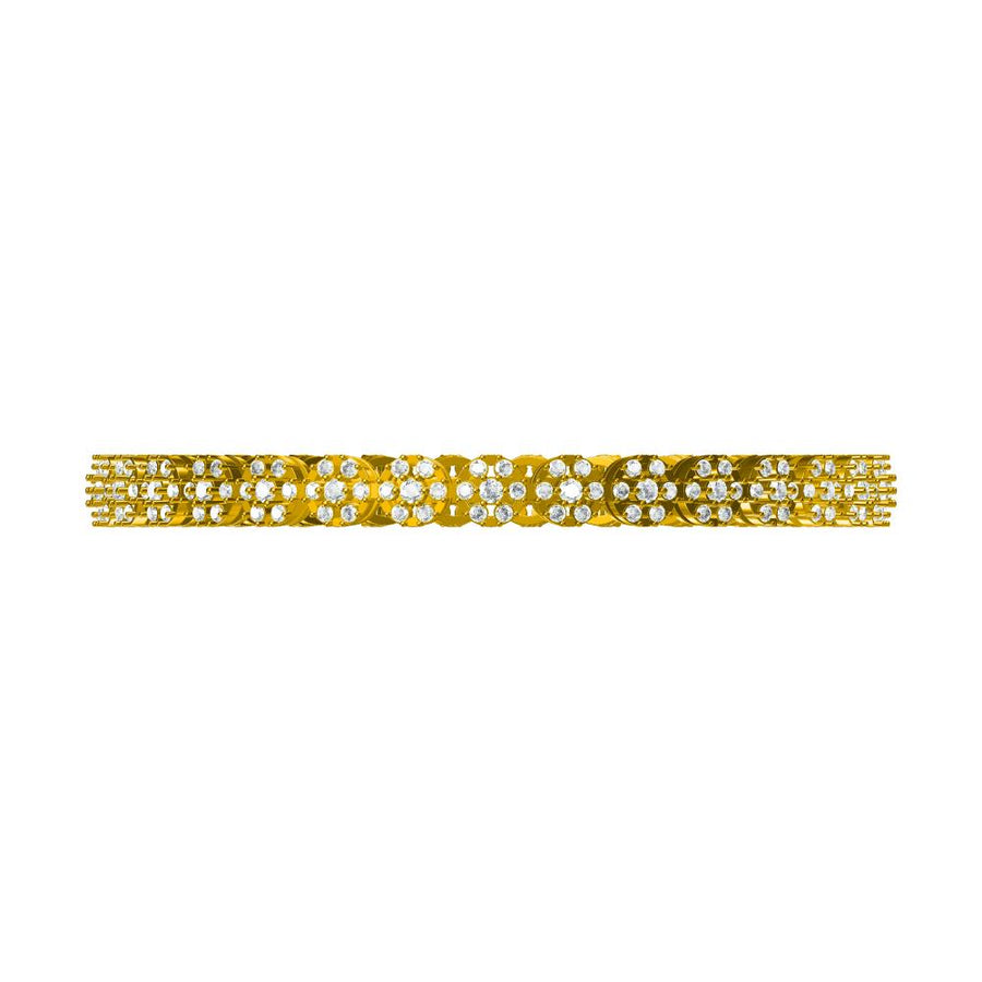 Celeste Cluster Eternity Diamond Bangle – 3.81 Carats