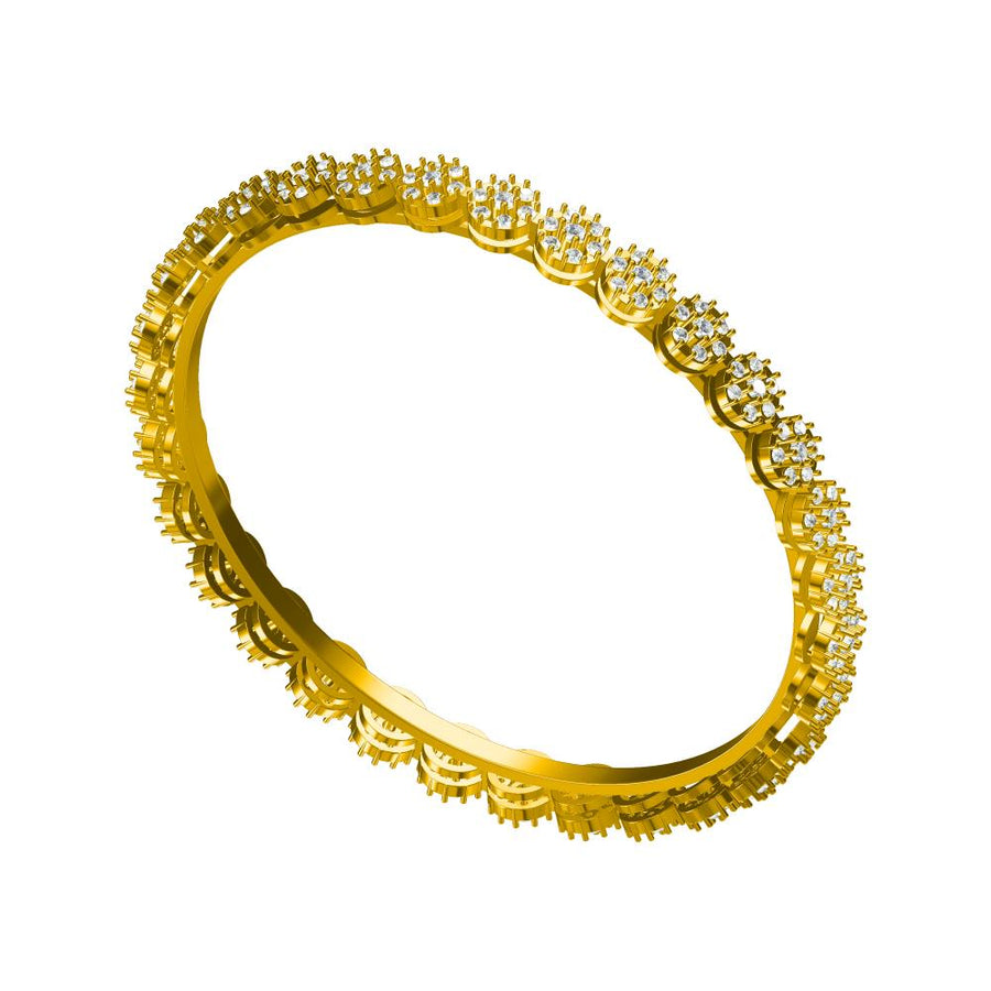 Celeste Cluster Eternity Diamond Bangle – 3.81 Carats