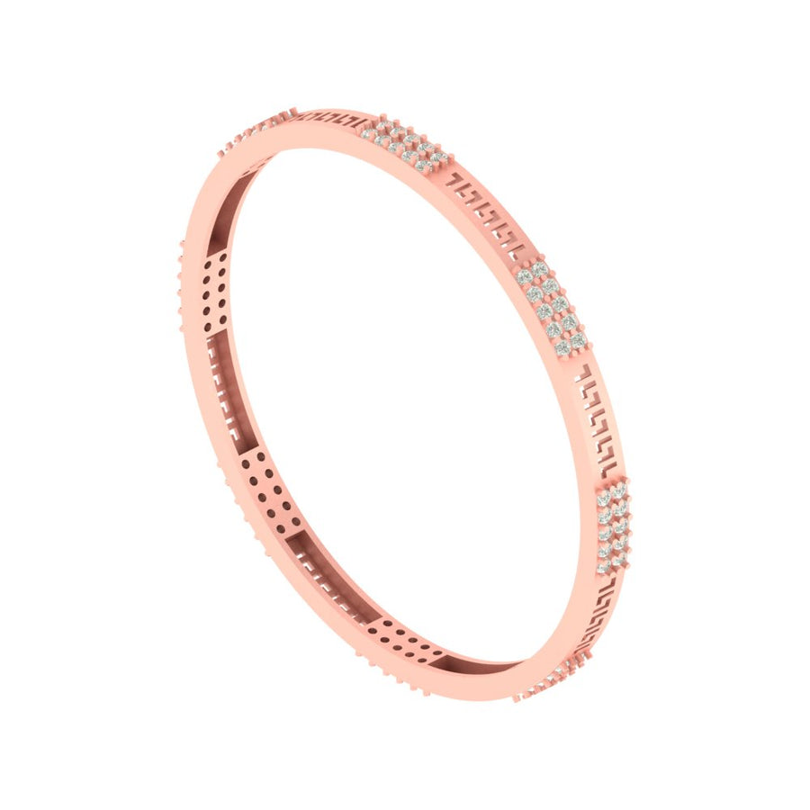 Astra – 2.32 CT Lab-Grown Diamond Designer Bangle in 14K/18K Gold
