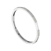 White Gold 2.32 CT Lab-Grown Diamond Geometric Pattern Bangle – Astra