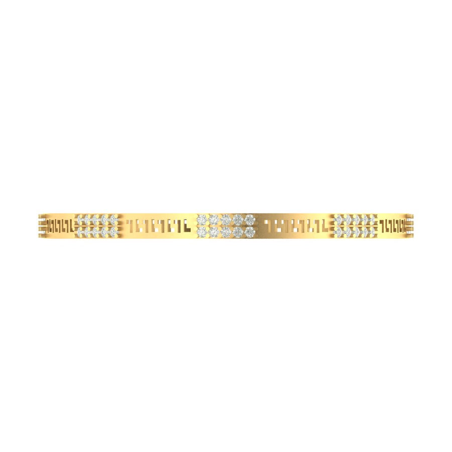 Astra – 2.32 CT Lab-Grown Diamond Designer Bangle in 14K/18K Gold