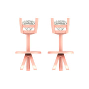 Princess-Cut Solitaire Diamond Stud Earrings – Liana