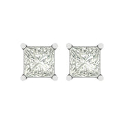 Princess-Cut Solitaire Diamond Stud Earrings – Liana