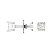 Princess-Cut Solitaire Diamond Stud Earrings – Liana