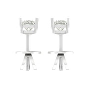 Princess-Cut Solitaire Diamond Stud Earrings – Liana