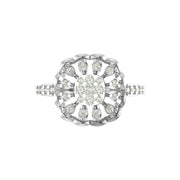 Floral Radiance – 0.70 CT Lab-Grown Diamond Ring in 14K/18K Yellow Gold