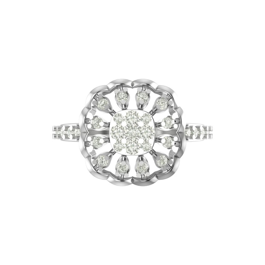 Floral Radiance – 0.70 CT Lab-Grown Diamond Ring in 14K/18K Yellow Gold