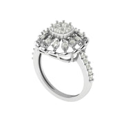 Floral Radiance – 0.70 CT Lab-Grown Diamond Ring in 14K/18K Yellow Gold