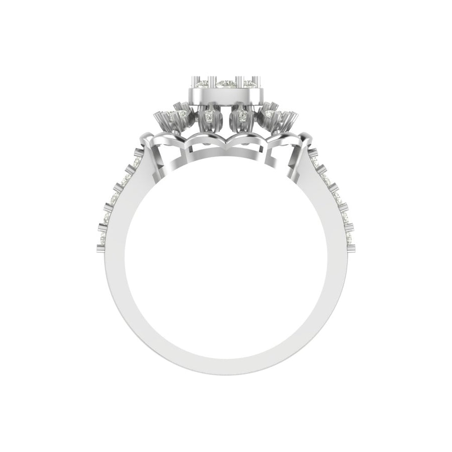 Floral Radiance – 0.70 CT Lab-Grown Diamond Ring in 14K/18K Yellow Gold