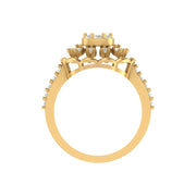 Floral Radiance – 0.70 CT Lab-Grown Diamond Ring in 14K/18K Yellow Gold