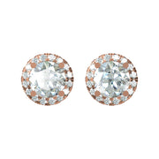 Halo Diamond Stud Earrings