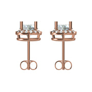 Halo Diamond Stud Earrings