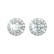 Halo Diamond Stud Earrings