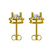 Halo Diamond Stud Earrings