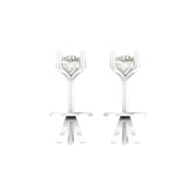 Minimalist Solitaire Diamond Stud Earrings in Gold