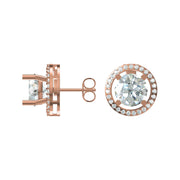 Convertible 3-in-1 Halo Diamond Earrings 4.432 cts