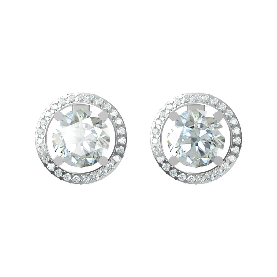 Convertible 3-in-1 Halo Diamond Earrings 4.432 cts