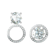 Convertible 3-in-1 Halo Diamond Earrings 4.432 cts