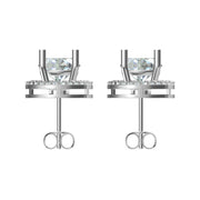 Convertible 3-in-1 Halo Diamond Earrings 4.432 cts