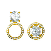 Convertible 3-in-1 Halo Diamond Earrings 4.432 cts