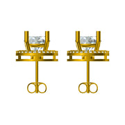 Convertible 3-in-1 Halo Diamond Earrings 4.432 cts
