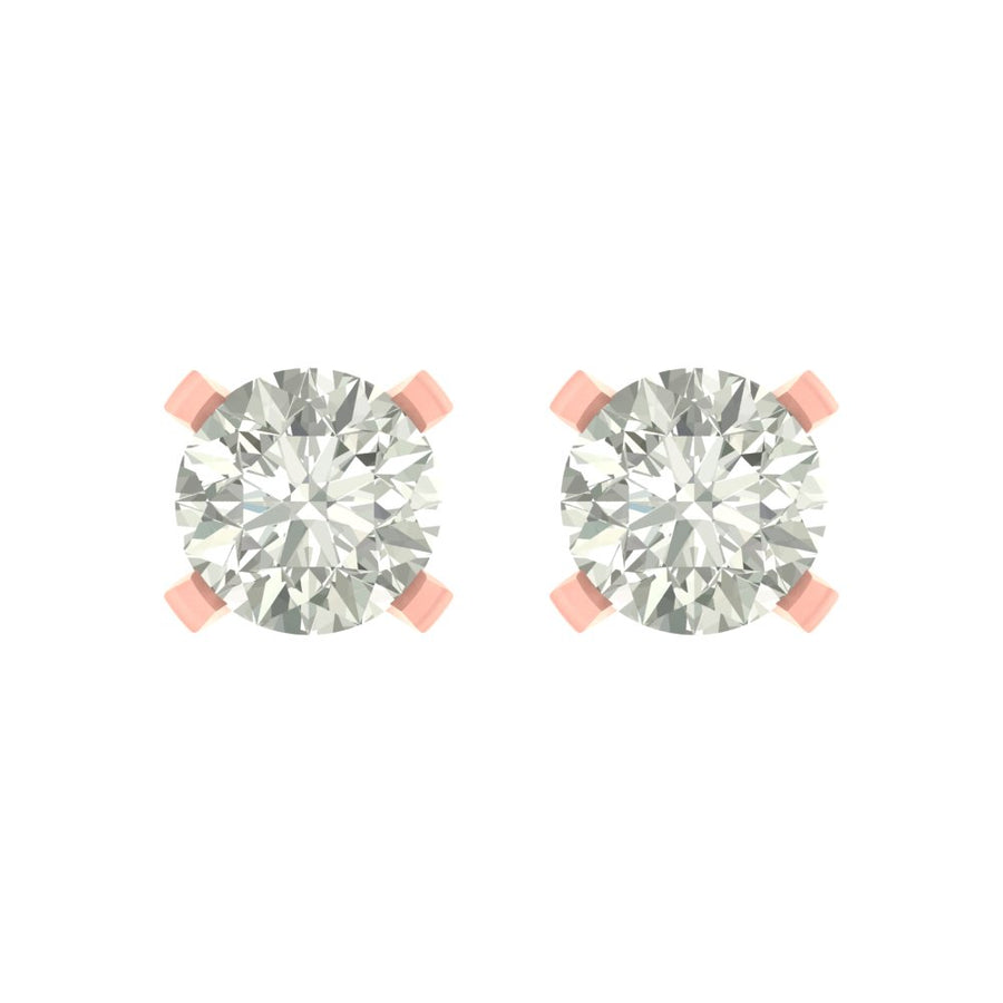 Elegant Lab-Grown Solitaire Diamond Stud Earrings