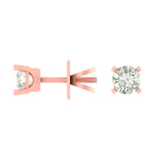 Elegant Lab-Grown Solitaire Diamond Stud Earrings