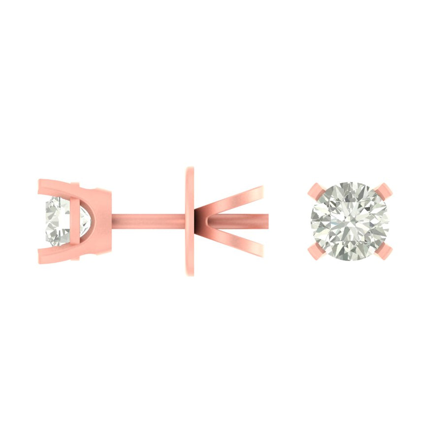 Elegant Lab-Grown Solitaire Diamond Stud Earrings