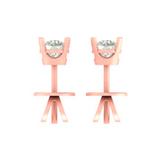 Elegant Lab-Grown Solitaire Diamond Stud Earrings