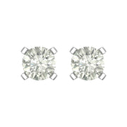 Elegant Lab-Grown Solitaire Diamond Stud Earrings