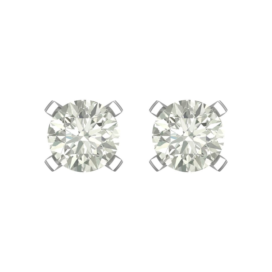Elegant Lab-Grown Solitaire Diamond Stud Earrings