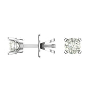 Elegant Lab-Grown Solitaire Diamond Stud Earrings