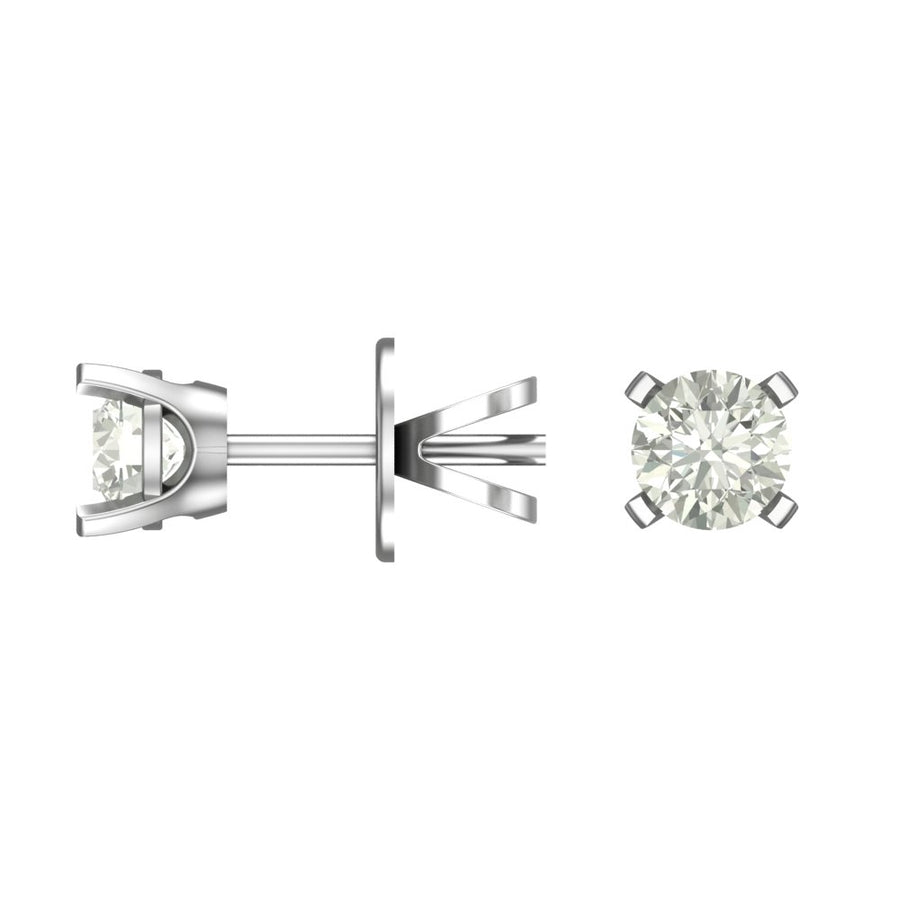 Elegant Lab-Grown Solitaire Diamond Stud Earrings