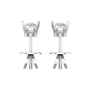 Elegant Lab-Grown Solitaire Diamond Stud Earrings