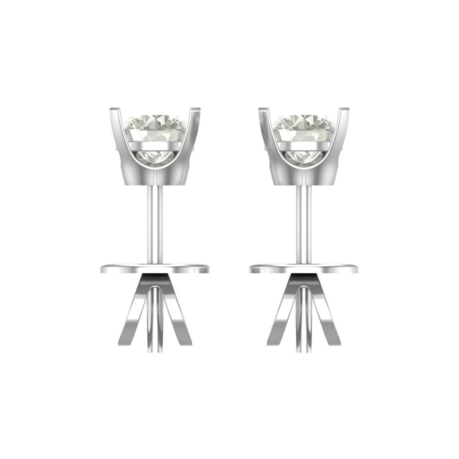 Elegant Lab-Grown Solitaire Diamond Stud Earrings