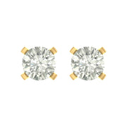 Elegant Lab-Grown Solitaire Diamond Stud Earrings