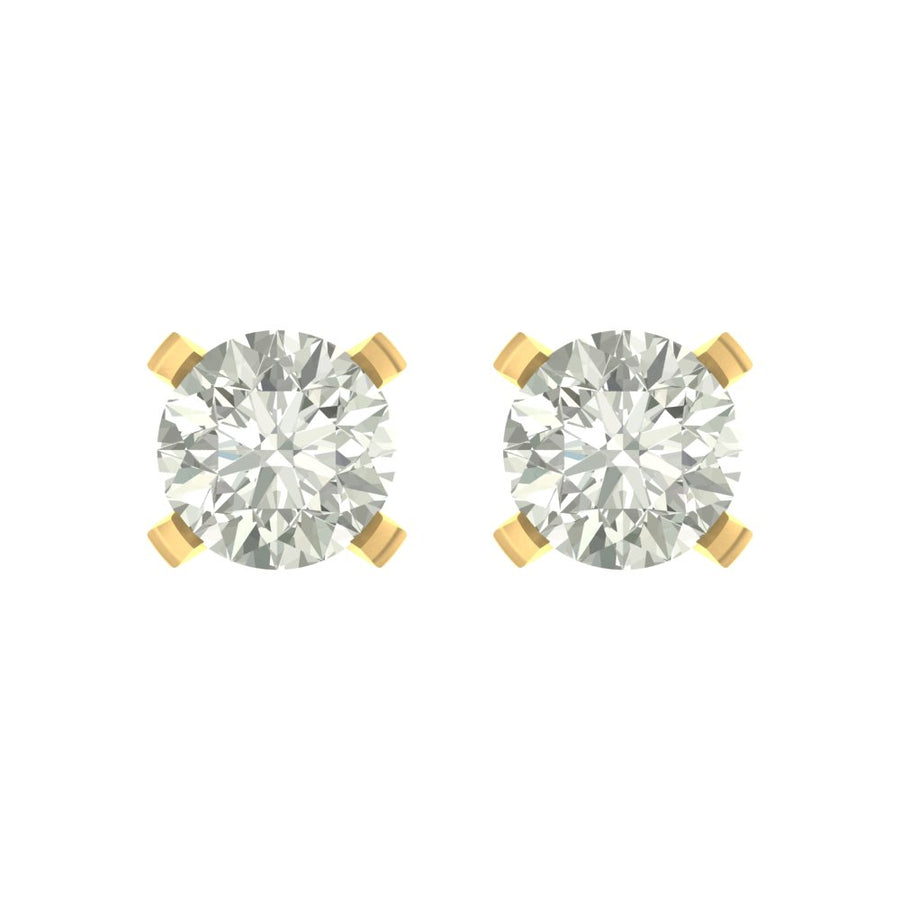 Elegant Lab-Grown Solitaire Diamond Stud Earrings
