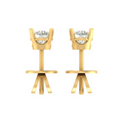 Elegant Lab-Grown Solitaire Diamond Stud Earrings