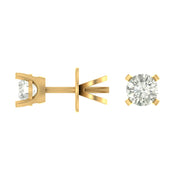 Elegant Lab-Grown Solitaire Diamond Stud Earrings