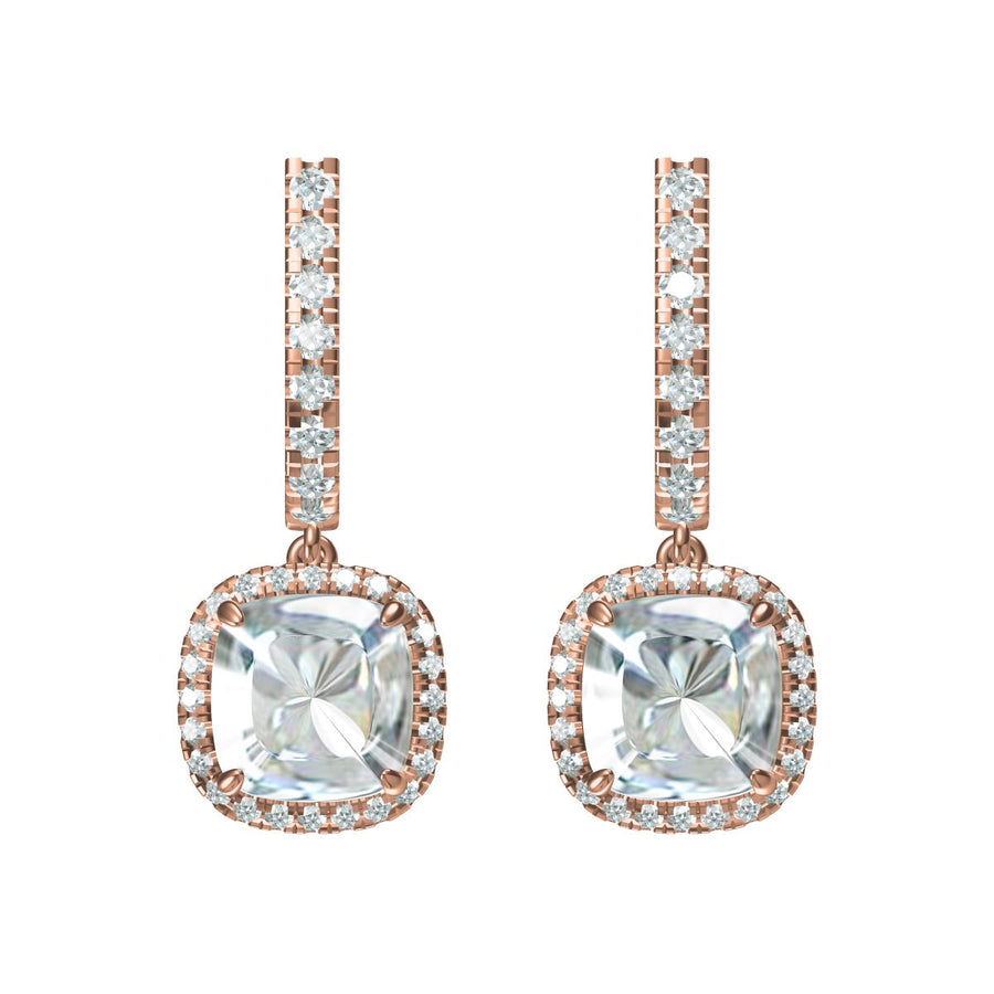 Elegant Drop Earrings with Lab-Grown Diamonds