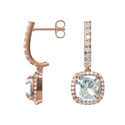 Elegant Drop Earrings with Lab-Grown Diamonds