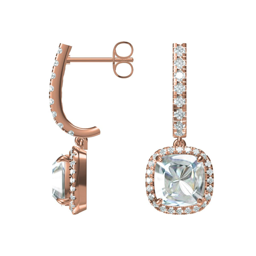 Elegant Drop Earrings with Lab-Grown Diamonds