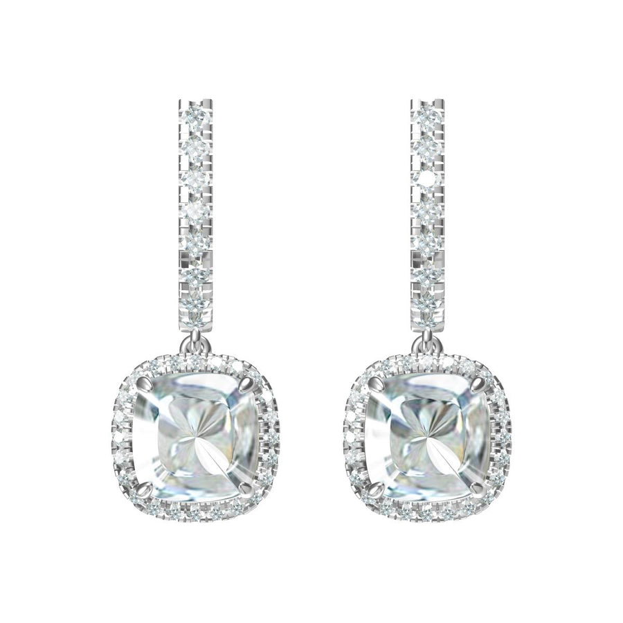 Elegant Drop Earrings with Lab-Grown Diamonds